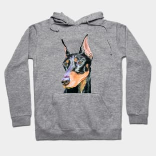 The Portrait of Doberman Pinscher Hoodie